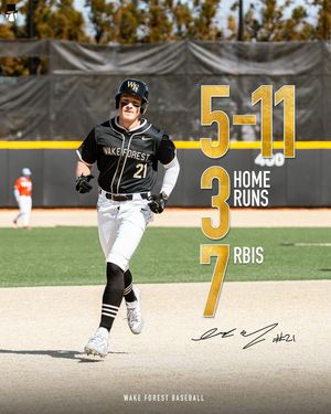 Image post by @wakebaseball on Instagram