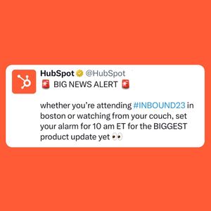 Image post by @hubspot on Instagram