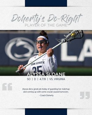 Image post by @pennstatewlax on Instagram