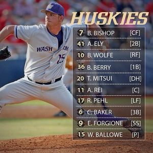 Image post by @uw_baseball on Instagram