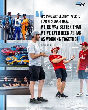Image post by @StewartHaasRcng on Twitter