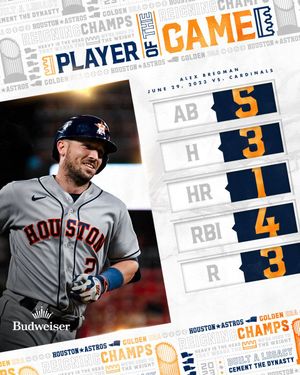 Image post by @astros on Twitter