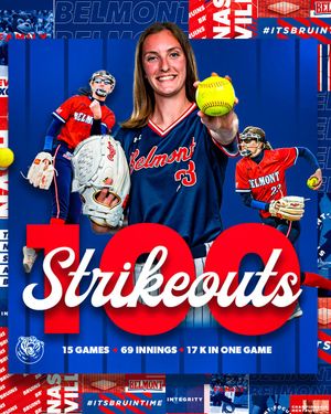 Image post by @BelmontSoftball on Twitter
