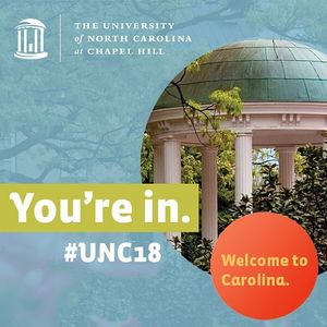 Image post by @uncadmissions on Instagram