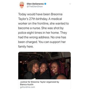 Image post by @ellendegeneres on Instagram
