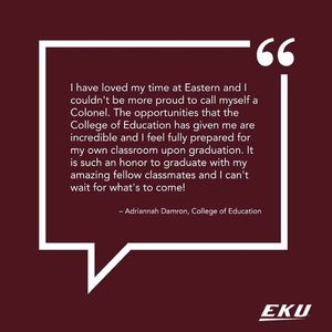 Image post by @EKUAdmissions on Facebook
