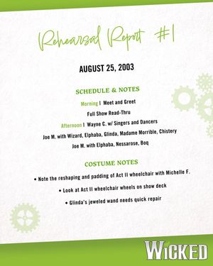 Image post by @WICKED_Musical on Twitter
