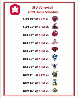Image post by @sfu_volleyball on Instagram