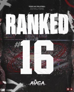 Image post by @AggieVolleyball on Twitter