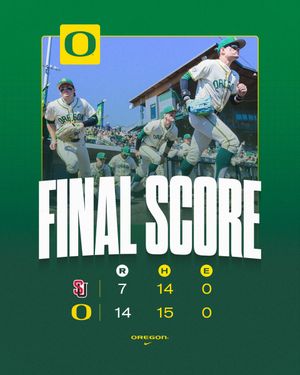 Image post by @OregonBaseball on Twitter