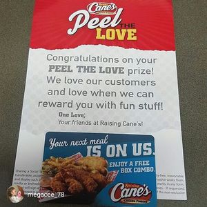 Image post by @raisingcanes on Instagram