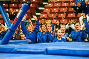 Image post by @byugymnastics on Facebook