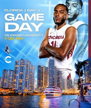 Image post by @ConcordiaMensBasketball on Facebook