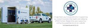 Image post by @NZHorseAmbulanceTrust on Facebook
