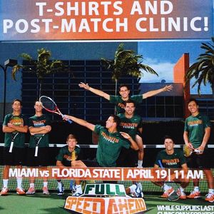 Image post by @canesmenstennis on Instagram