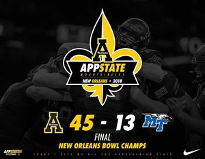 Image post by @appstate_fb on Instagram