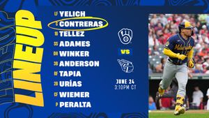 Image post by @Brewers on Twitter