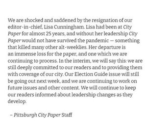 Image post by @pghcitypaper on Instagram