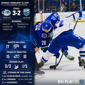 Image post by @UticaComets on Facebook