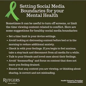 Image post by @rustudenthealth on Instagram