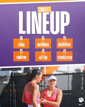 Image post by @ClemsonWTennis on Twitter