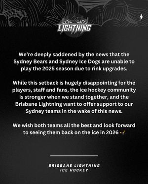 Image post by @brisbanelightninghockey on Instagram