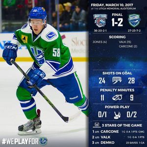 Image post by @uticacomets on Instagram