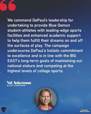 Image post by @DePaulBlueDemons on Facebook