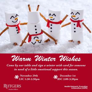 Image post by @rustudenthealth on Instagram