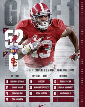 Image post by @alabamafbl on Instagram