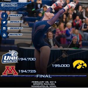 Image post by @unhgymnastics on Instagram
