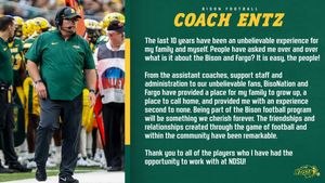 Image post by @ndsufootball on Instagram