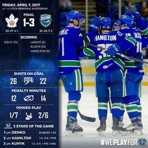 Image post by @UticaComets on Facebook