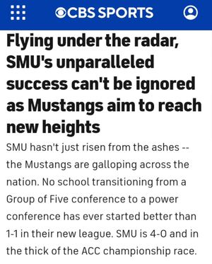 Image post by @smu.mustangs on Instagram