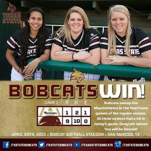 Image post by @txstatesoftball on Instagram