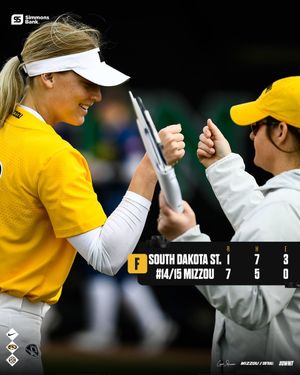 Image post by @MizzouSoftball on Twitter