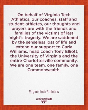 Image post by @hokiesports on Twitter