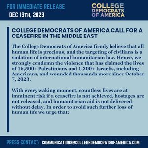 Image post by @collegedems on Instagram