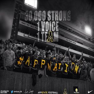 Image post by @appstate_fb on Instagram