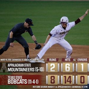 Image post by @texasstatebaseball on Instagram