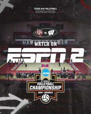 Image post by @AggieVolleyball on Twitter