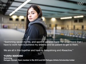 Image post by @RefugeesOlympic on Twitter