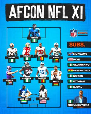 Image post by @nflafrica on Instagram