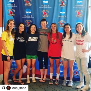 Image post by @catholicu_wlax on Instagram