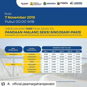 Image post by @official.jasamarga on Instagram