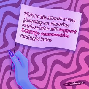Image post by @rockthevote on Instagram