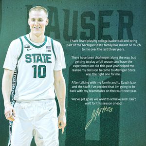 Image post by @MSU_Basketball on Twitter