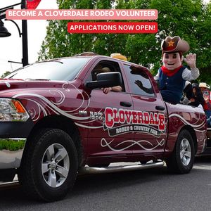 Image post by @cloverdalerodeo on Instagram