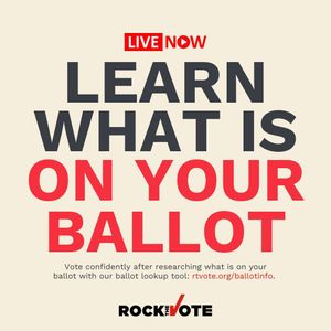 Image post by @rockthevote on Instagram