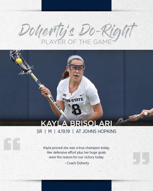 Image post by @pennstatewlax on Instagram